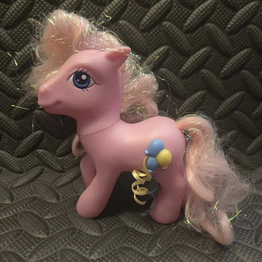 My Little Pony G3 Pinkie Pie Pink Pony Tinsel Hair Balloon Cutie Mark Hasbro